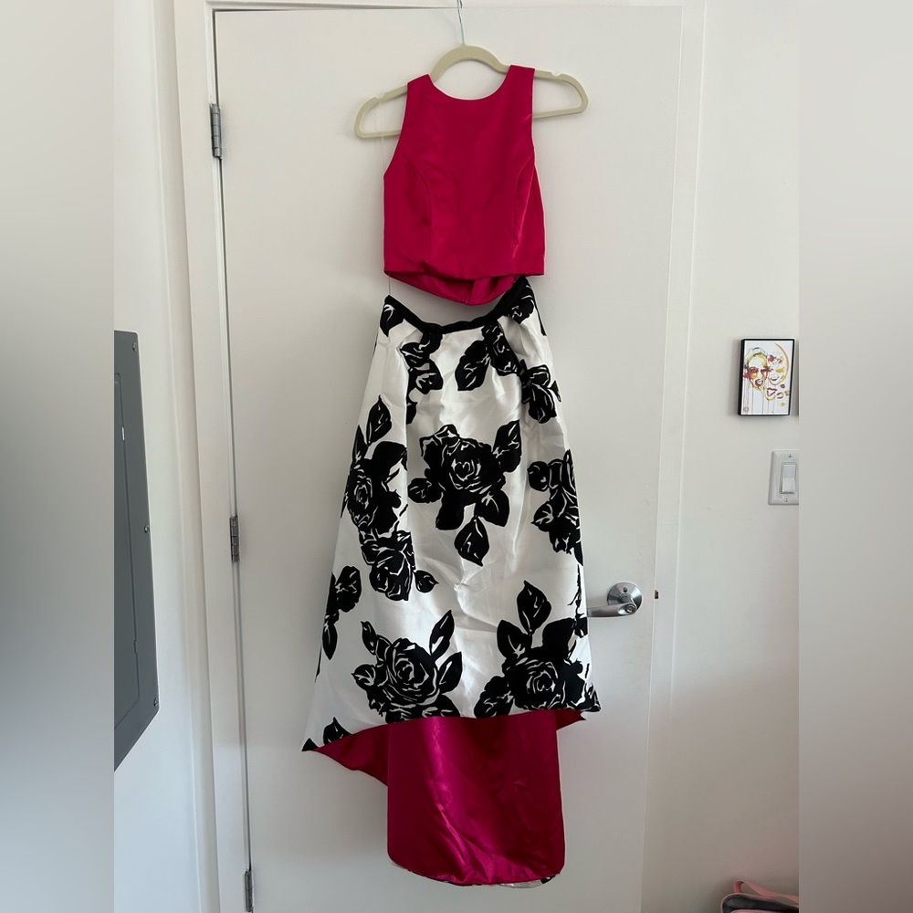 2 piece high low formal set